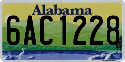 AL license plate 6AC1228