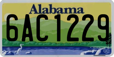 AL license plate 6AC1229