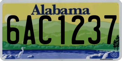AL license plate 6AC1237