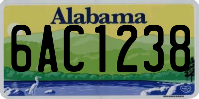 AL license plate 6AC1238