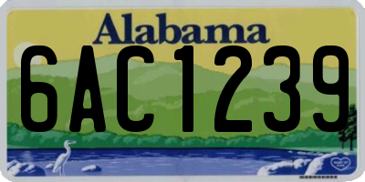 AL license plate 6AC1239