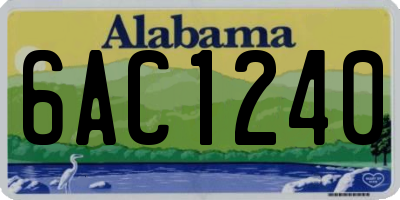 AL license plate 6AC1240