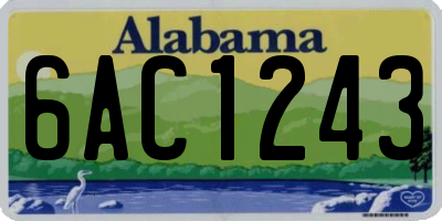 AL license plate 6AC1243