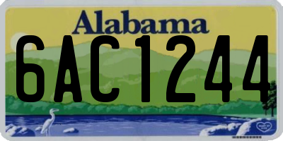 AL license plate 6AC1244