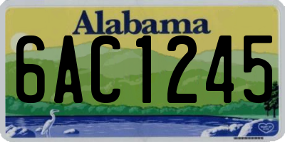 AL license plate 6AC1245