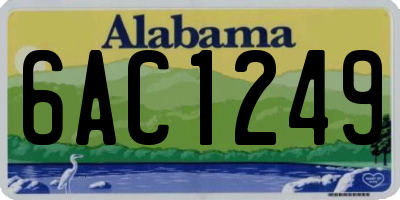 AL license plate 6AC1249