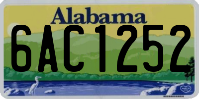AL license plate 6AC1252