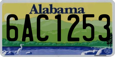 AL license plate 6AC1253