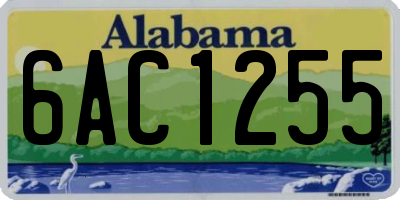 AL license plate 6AC1255