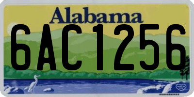 AL license plate 6AC1256
