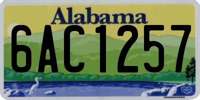 AL license plate 6AC1257