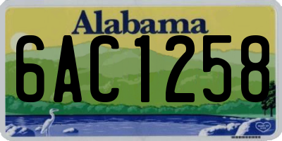 AL license plate 6AC1258