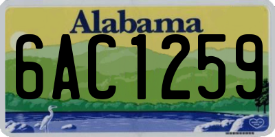 AL license plate 6AC1259