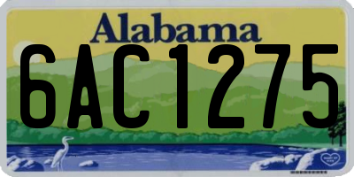 AL license plate 6AC1275