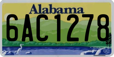 AL license plate 6AC1278