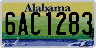 AL license plate 6AC1283