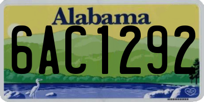 AL license plate 6AC1292