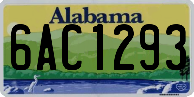 AL license plate 6AC1293