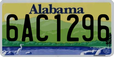 AL license plate 6AC1296