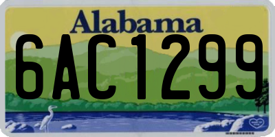 AL license plate 6AC1299