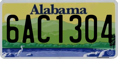 AL license plate 6AC1304