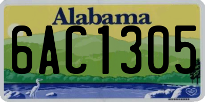 AL license plate 6AC1305