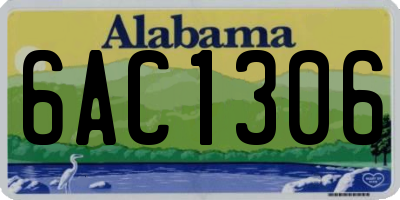 AL license plate 6AC1306
