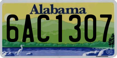 AL license plate 6AC1307