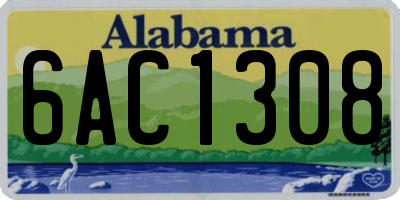 AL license plate 6AC1308