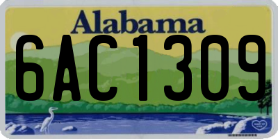 AL license plate 6AC1309