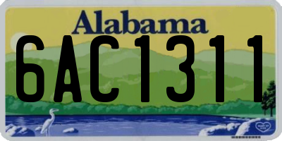 AL license plate 6AC1311
