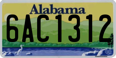 AL license plate 6AC1312