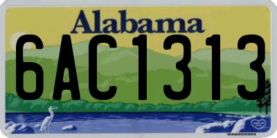 AL license plate 6AC1313