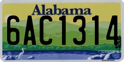 AL license plate 6AC1314