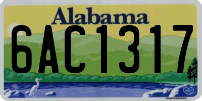 AL license plate 6AC1317