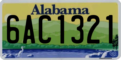 AL license plate 6AC1321