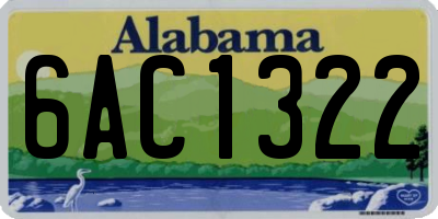 AL license plate 6AC1322
