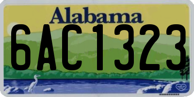 AL license plate 6AC1323