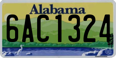 AL license plate 6AC1324
