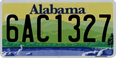 AL license plate 6AC1327