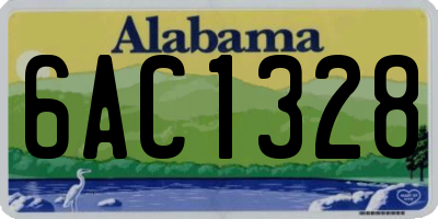 AL license plate 6AC1328