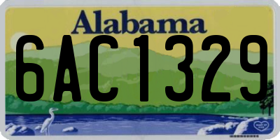 AL license plate 6AC1329