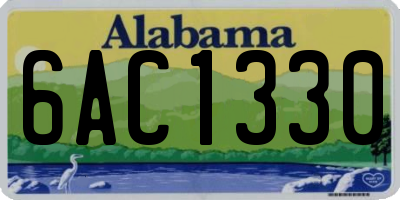 AL license plate 6AC1330