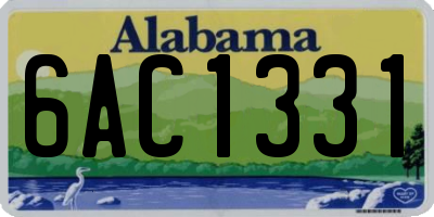 AL license plate 6AC1331
