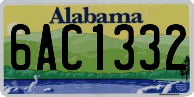 AL license plate 6AC1332