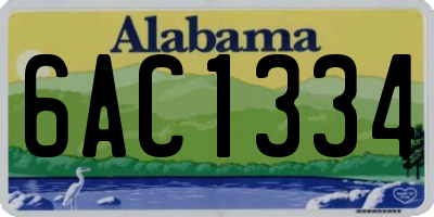 AL license plate 6AC1334