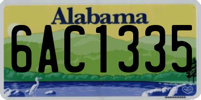 AL license plate 6AC1335