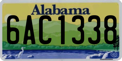 AL license plate 6AC1338