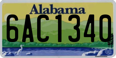 AL license plate 6AC1340