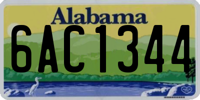 AL license plate 6AC1344